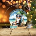 thumbnail image 3 of Miniature American Shepherd Hello Summer Beach Theme with Sunglasses and Tropical Cocktail Acrylic Round Ornament MAS Dog Lover Gifts Home Tree Decor - 00009, 3 of 4