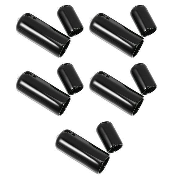 10 Pcs Pool Cue Repair Kit Tip Protectors Stick Billiard Black