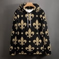 thumbnail image 6 of Gold & Black Fleur De Lis Oversized Hoodies for Women Pullover Womens Clothes with Pocket Mens Ultimate Pullover Hoodie Sweatshirt S-6XL, 6 of 8