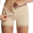 thumbnail image 2 of Defitshape Women's High Waisted Butt Lifter Firm Shapewear Underwear Butt Lifting Slimming Lace Short Shapewear Shorts Apricot 12, 2 of 4