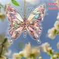 thumbnail image 4 of DefiDgd Butterfly Stained 2D Flat Glass Window Hanging Decoration,Colorful Suncatcher Butterfly Ornaments Window Wall Garden Decor Gift for Butterfly Lovers(C), 4 of 9