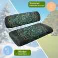 thumbnail image 5 of Binienty Boho Mandala Floral Golf Cart Seat Covers Club Car Seat Covers for Golf Carts Bottom and Backrest 2 Piece Non-slip Breathable Golfcart Seats Cover Towel Blanket, Easy to Install, 5 of 8