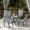 Gray, variant on Outsunny Set of 2 Outdoor Wicker Dining Chairs, All-Weather Rattan Armchairs with Armrests, Steel Frame, High Back and Deep Seating, Gray