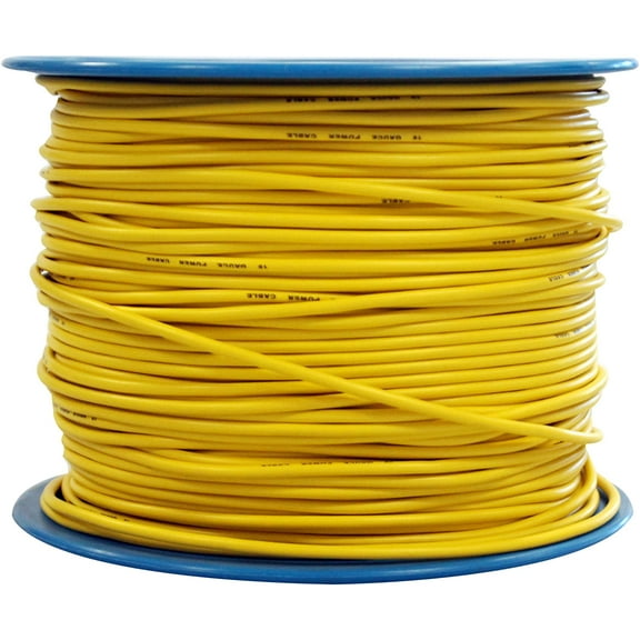 Absolute USA P16-500YE 16 Gauge 500-Feet Spool Primary Power Wire Cable (Yellow)