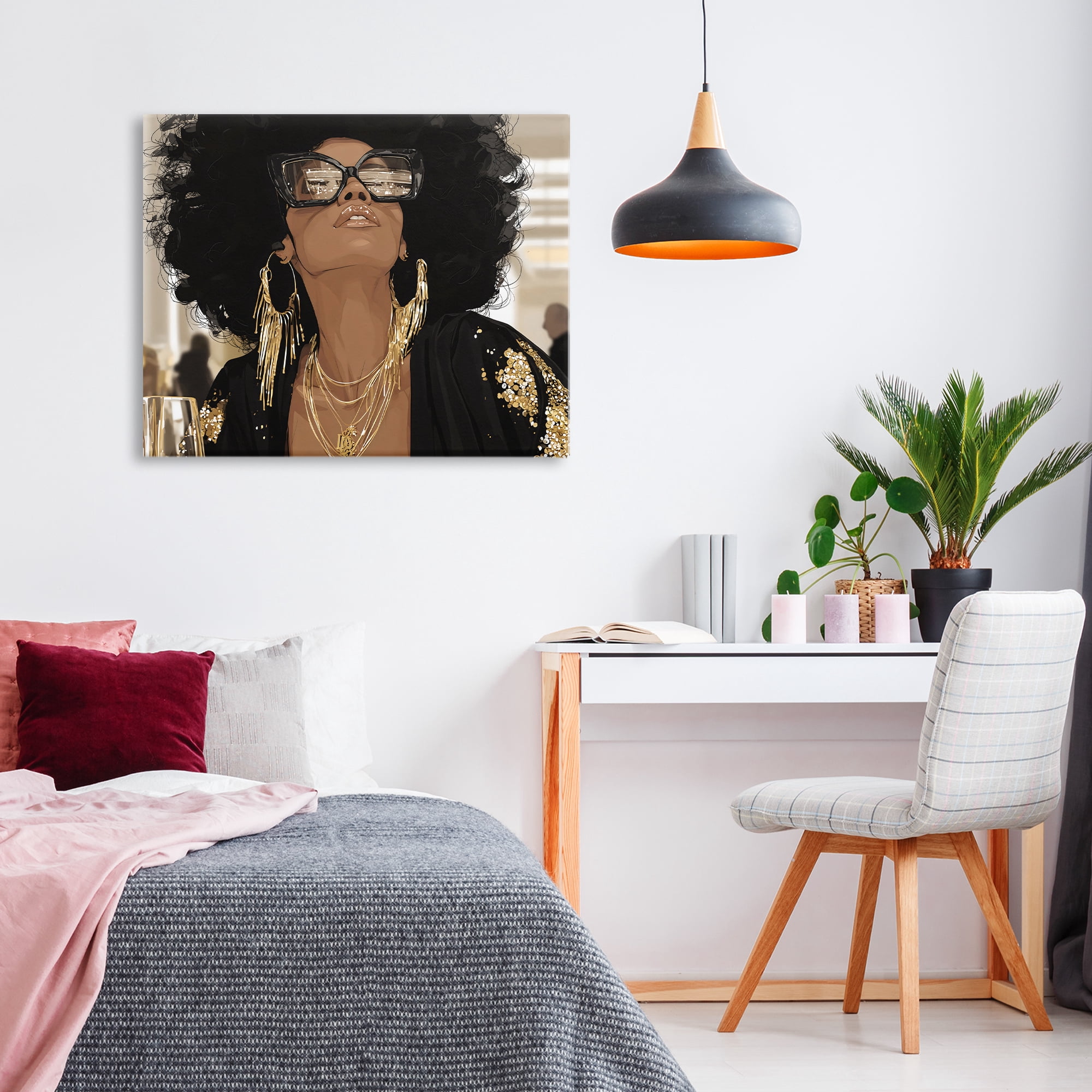Stupell Industries Full Of Confidence Beautiful Woman Canvas Wall Art, design by Franklyn Gregory