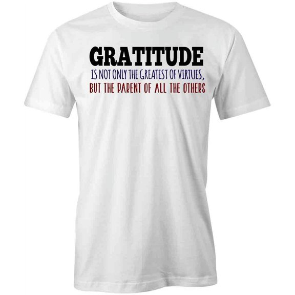 Gratitude T-Shirt | Positive Vibes White Tee Gift