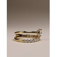 thumbnail image 2 of DFZ Exports Oval Solitaire Wrap Diamond 14K Yellow Gold Wedding Band, 2 of 4