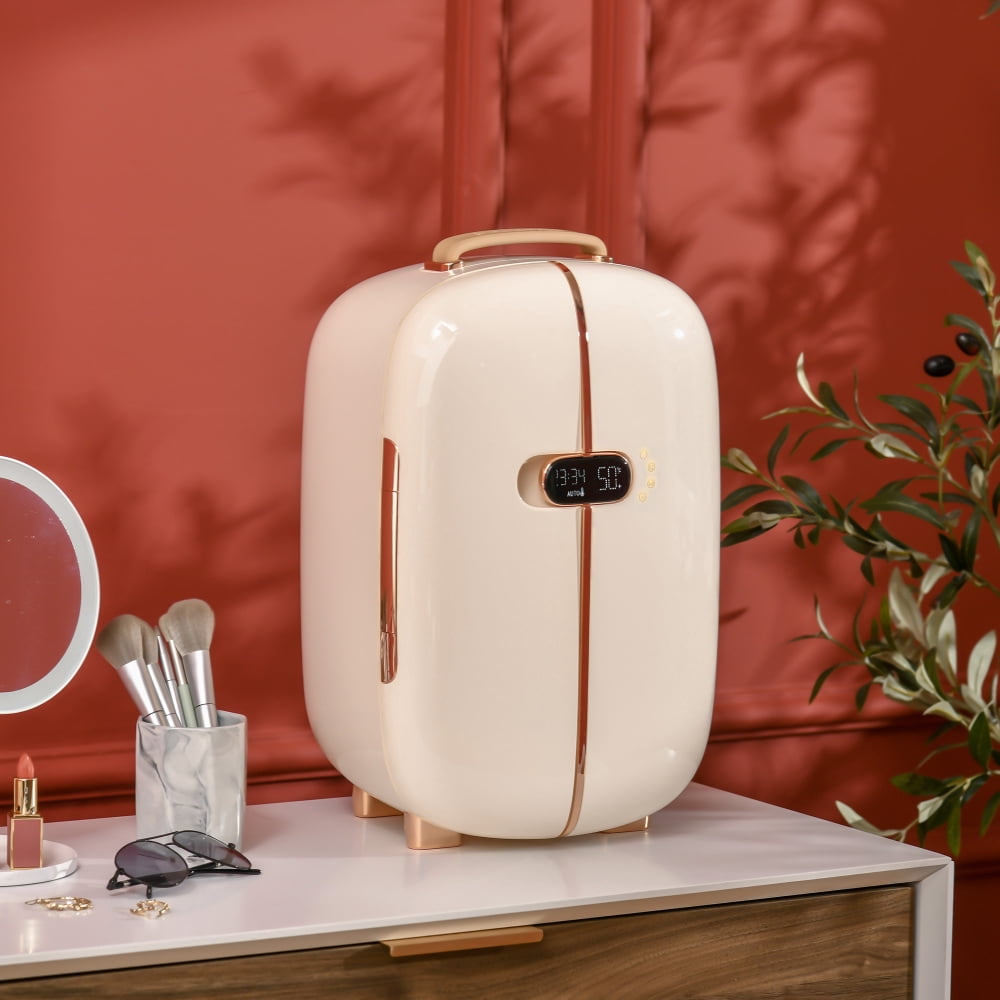 NOBOLEA 12L Portable Mini Skincare Fridge, Compact Beauty Refrigerator with LED Display, Constant Temperature & Mute Mode for Makeup and Cosmetics