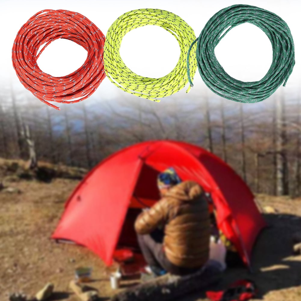WALFRONT Outdoor Reflective Nylon Cord Camping Tent Rope Windproof Tent