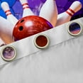 thumbnail image 4 of Feelyou 3D Bowling Sport Curtains Pack of 2 (42x84 Each), Honeycomb Curtains Blackout, 4 of 6