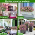 thumbnail image 5 of Zukuco 6Bundles Artificial Flowers Outdoor, UV Resistant No Fade Spring Flowers, Fake Plastic Shrub Plants for Indoor Outside Garden Porch Window Home Decorations(Mixed Color), 5 of 6