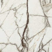 Dundee Deco Peel and Stick Vinyl Flooring, Off-White Faux Marble Patina Vinyl Floor Tiles, 12" x 24" each, 2 sq.ft.