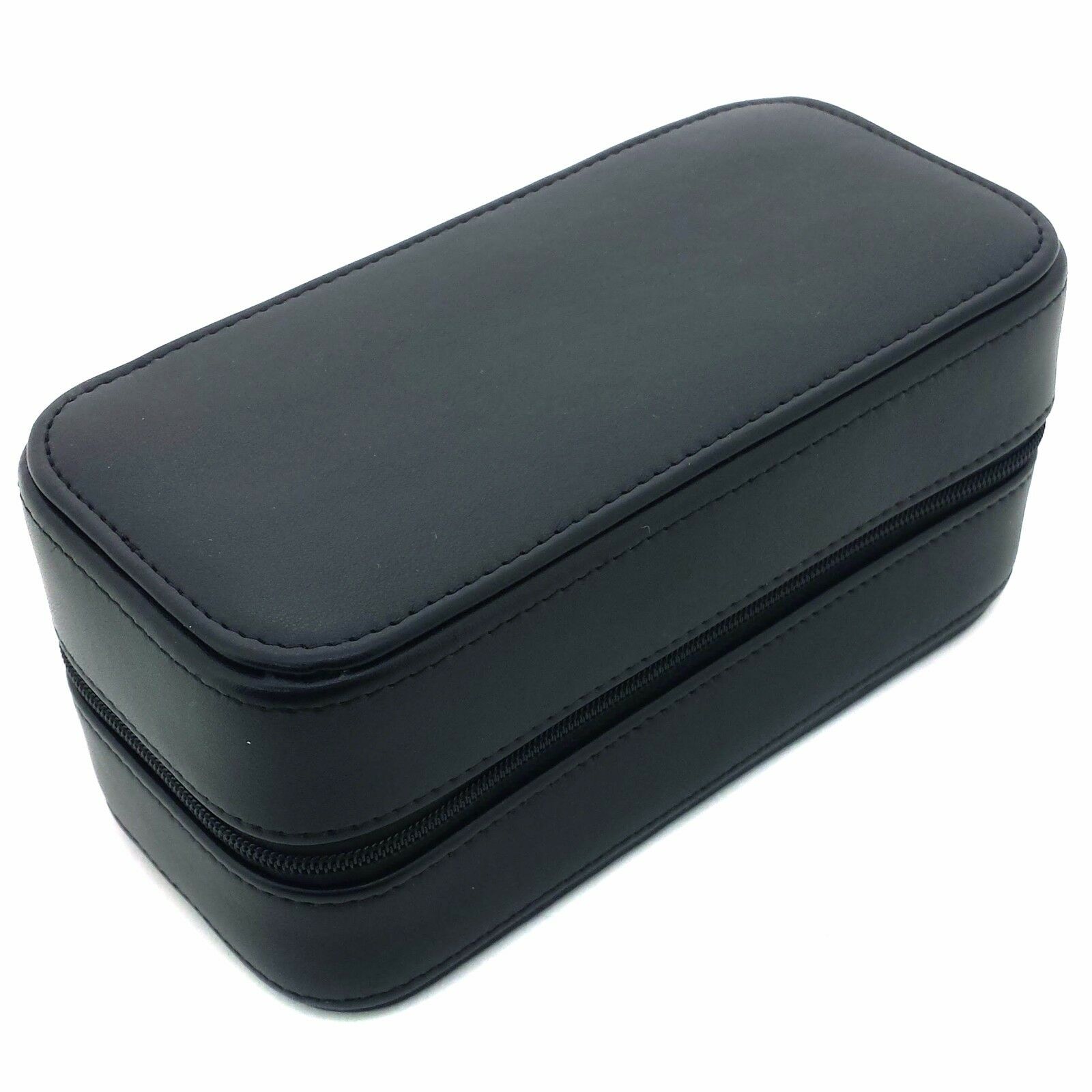 Watch Case Compact for 2 Watches Storage Protection Zipper Travel in Black or Brown - image 3 of 3