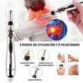 thumbnail image 3 of Pluma Acupuntura Masajeador Electrico Kimhi Estimulador Muscular Acero Inoxidable Para El Alivio Del Dolor Y La Relajación Muscular Pluma De Masaje Corporal Cabeza, Cuello, Pierna Color Plateado, 3 of 6