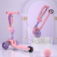 thumbnail image 5 of SANGKEE Scooter, Devil Skate 2 en 1 Kick Scooter, monopatín, luz LED de 3 ruedas con asiento y altura de freno ajustable, mini scooter de juguete para niños y niñas de 4 a 7 años (rosa) brillar  Electrónica, 5 of 5