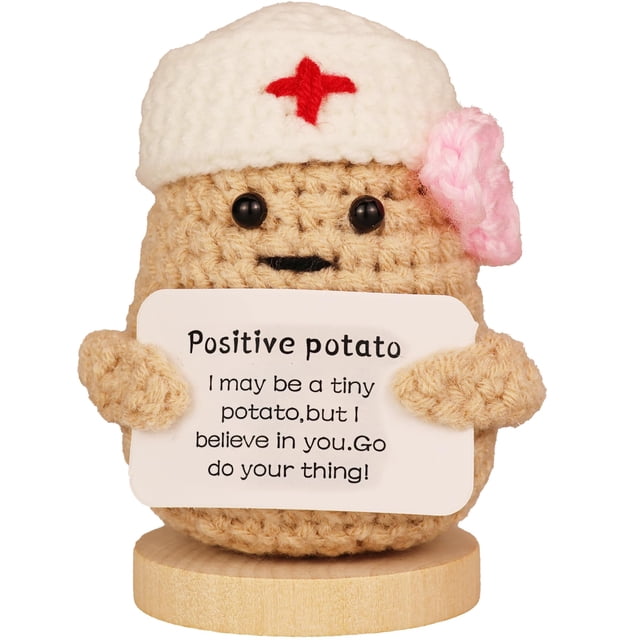 Muñeca de Papa al Crochet vhemo Hecha a Mano para Apoyo Emocional Dr. & Base