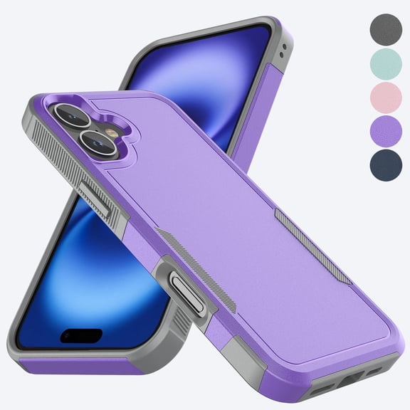 For iPhone 16 Case, Shockproof Phone Case for Apple iPhone 16 6.1", Military Grade Protection Heavy Duty Cute Bumper Dual Layer Rugged Sturdy Durable Cover - Mint
