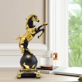 thumbnail image 3 of deevoka Horse Figurine Art Crafts Decorative Statue for Office Fireplace Living Room Black, 3 of 8