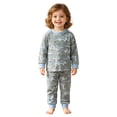 thumbnail image 4 of CAICJ98 Toddler Boy Pajamas Dinosaur Sleepwear Long Sleeve Cotton 2 Piece Little Boy Pjs Set Baby Girls Clothes (Grey,2-3 Years), 4 of 8
