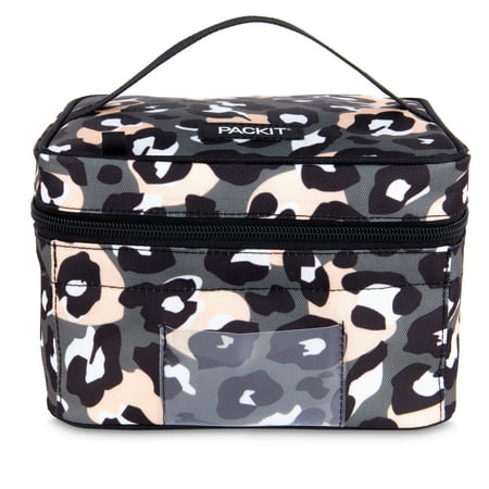 PackIt Freezable Baby Bottle and Breastmilk Storage Bag Cooler, Wild Leopard Gray
