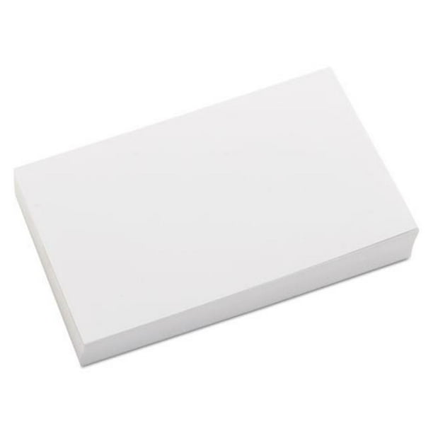 Universal Office Products 47200 3 x 5 in. Unruled Index Cards, White - 100 per Pack