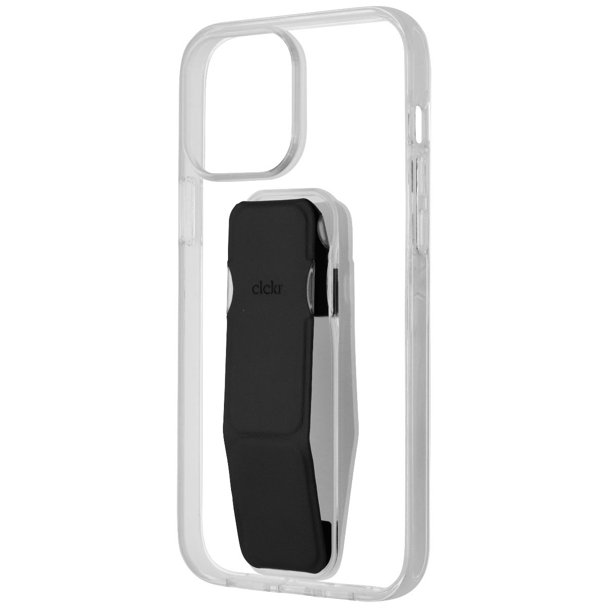 Restored CLCKR Stand & Grip Case for Apple iPhone 13 Pro Max Clear/Black (Refurbished
