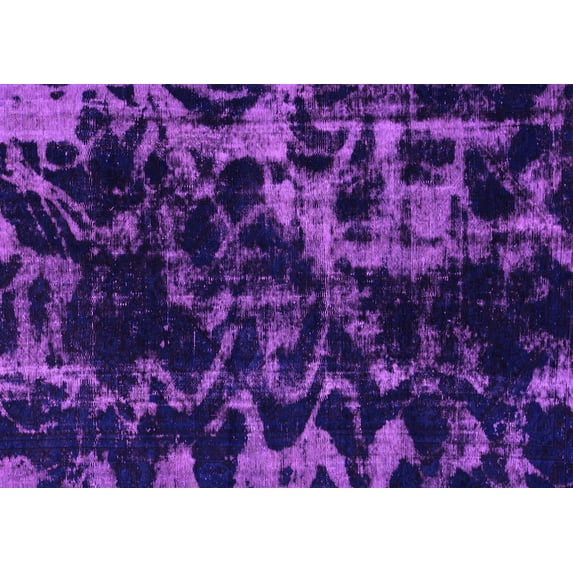 Ahgly Company Indoor Rectangle Abstract Purple Modern Area Rugs, 5' x 7'