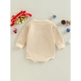 thumbnail image 4 of Toddler Baby Girls Lovely Christmas Sweatshirt Romper Cartoon Santa Printed Long Sleeve Bodysuit Jumpsuit 0-24M, 4 of 7