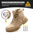 thumbnail image 3 of Sogetch Steel Toe Boots for Men Women Comfortable Lightweight Work Boots Indestructible Safety Shoes, 3 of 7