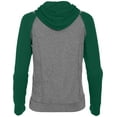 thumbnail image 2 of Holloway XS Ladies Echo Hoodie Graphite Heather/Forest 222739, 2 of 4