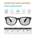 thumbnail image 2 of Flexible Kids Sunglasses Polarized Sun Glasses Girls Boys Shades UV400 Protection Eyewear for Age 2-8 (Black+Black/Blue), 2 of 8
