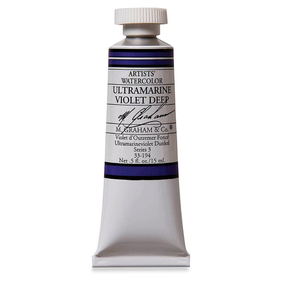 M. Graham Artists' Watercolor - Ultramarine Violet Deep, 15 ml tube