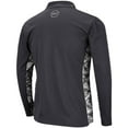 thumbnail image 3 of Men's Colosseum Charcoal Miami Hurricanes OHT Military Appreciation Digital Camo Lightweight Quarter-Zip Pullover, 3 of 4