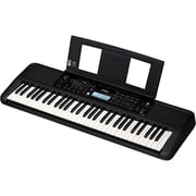Yamaha PSRE383 61-Key Portable Electronic Piano with Power Adapter, Black