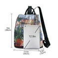 thumbnail image 3 of FORMRS Women's Travel Backpack Purse Anti-Theft Hidden Pockets Casual Shoulder Bag, Green Boat, 3 of 7