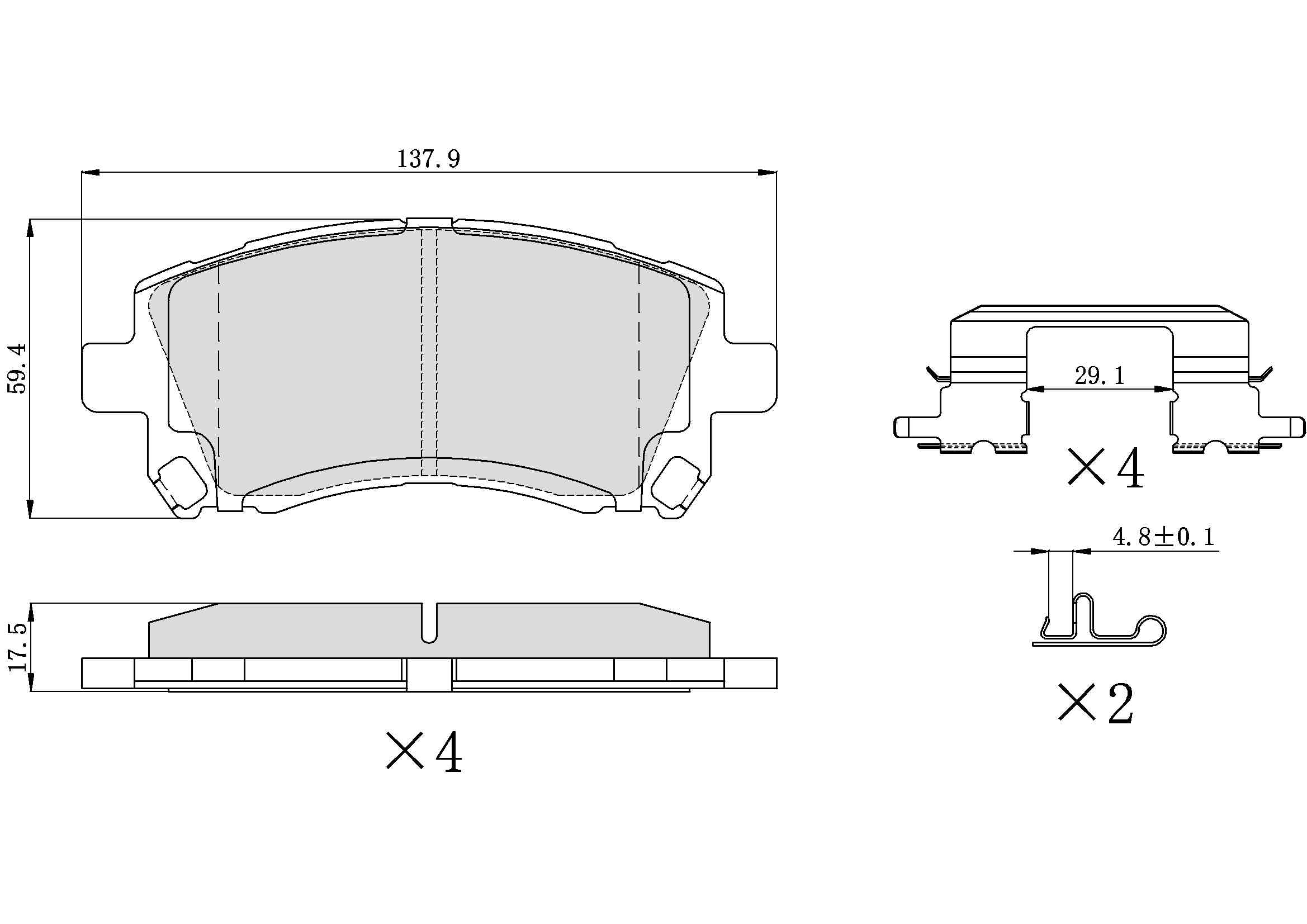UltraHC 700 Brake Pad Set, Front HC7.0721.0.C, Subaru Forester 2002-1998