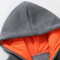 thumbnail image 5 of Zivyakyron Long Sleeve Hoodie Men Zip up Fall Kangaroo Pocket Casual Loose Plain Jacket Men Drawstring Gray S, 5 of 8