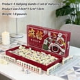 thumbnail image 4 of Travel Mahjong Set, Chinese Mahjong Set, Mahjong Tile Set, Mahjong Game Set, Equipped with 4 Stationary Tile Slots and 2 Dice, for Compact Entertainment on Business Trips, Holiday, 4 of 6