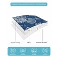 thumbnail image 4 of Quilts Queen Size Bedding Set, Navy Blue Coastal Reversible Summer Quilt 3 Pieces, Nautical Beach Starfish Coral Summer Lightweight Bedspreads Coverlets with 2 Pillow Shams for All Seasons, 4 of 5