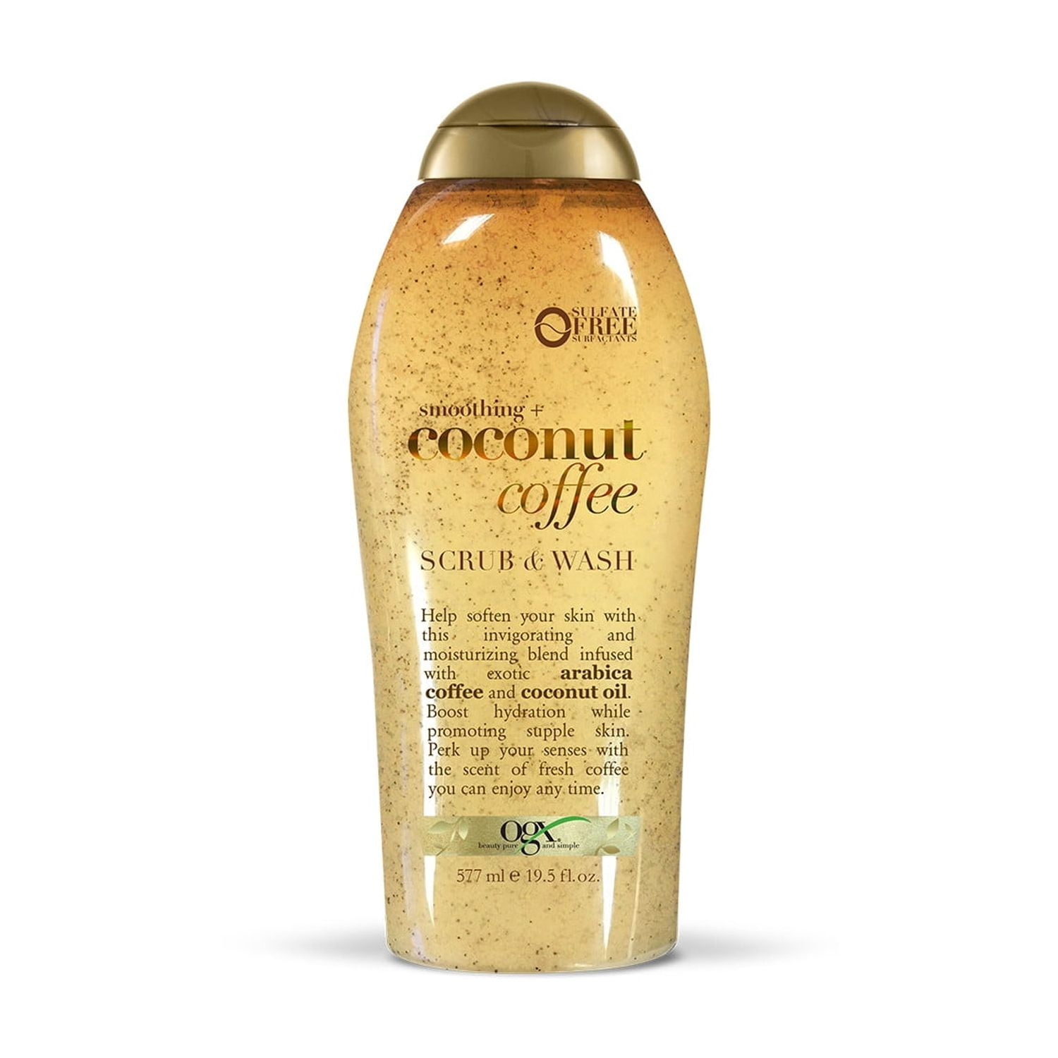 (4 pack) OGX Smoothing + Coconut Coffee Exfoliating Body Scrub, 19.5 Fl oz