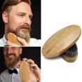 thumbnail image 5 of Mens Boar Hair Bristle Hard Round Wood Handle Beard Mustache Stylling Brush Tool, 5 of 5