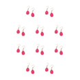 thumbnail image 2 of Guardurnaity 1 par de pendientes simples de cadena larga, accesorios de joyería, suministro de ropa a juego, pendientes de aleación para niñas, adultos, Rosa roja 10piezas Guardurnaity CBP480397, 2 of 4