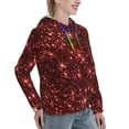 thumbnail image 6 of Honeii Red Glitter Texture Pattern Womens Oversized Hoodies Long Sleeve Sweatshirts Pullover Fall Outfits with Pocket-XX-Large, 6 of 7