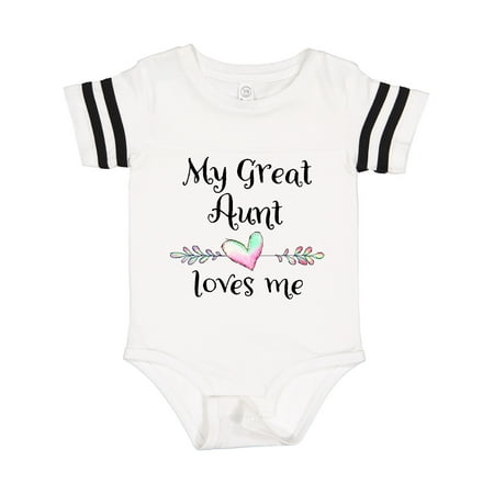 

Inktastic My Great Aunt Loves Me- Heart Gift Baby Boy or Baby Girl Bodysuit