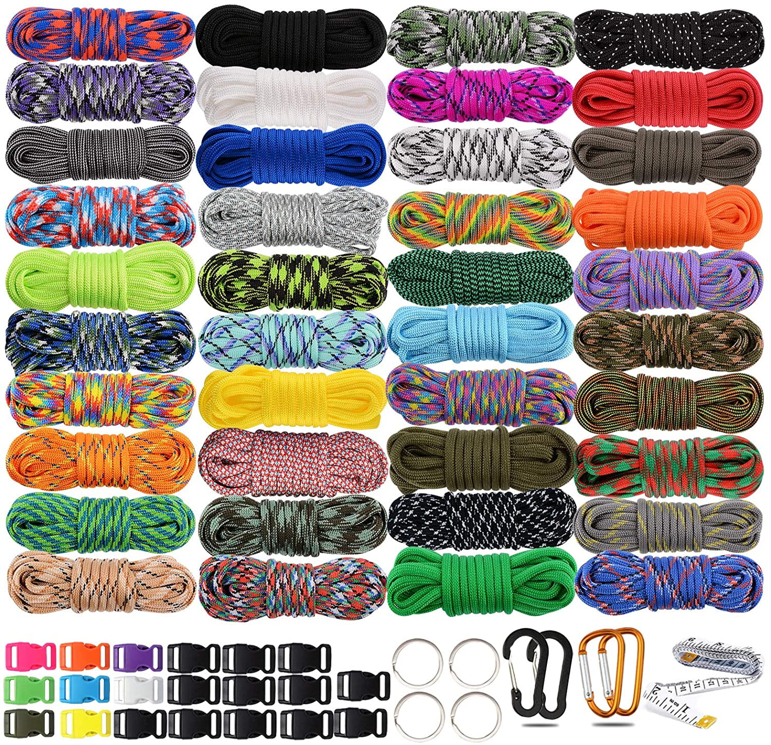 Many Colors of Outdoor Survival Rope WEREWOLVES 550 Paracord Type III Great Gift Tent Rope Parachute Cord Combo Crafting Kits Survival Paracord Bracelet Rope Kits Many Colors of Outdoor Survival Rope WEREWOLVES 550 Paracord Type III Great Gift Tent Rope Parachute Cord Combo Crafting Kits Survival Paracord Bracelet Rope Kits