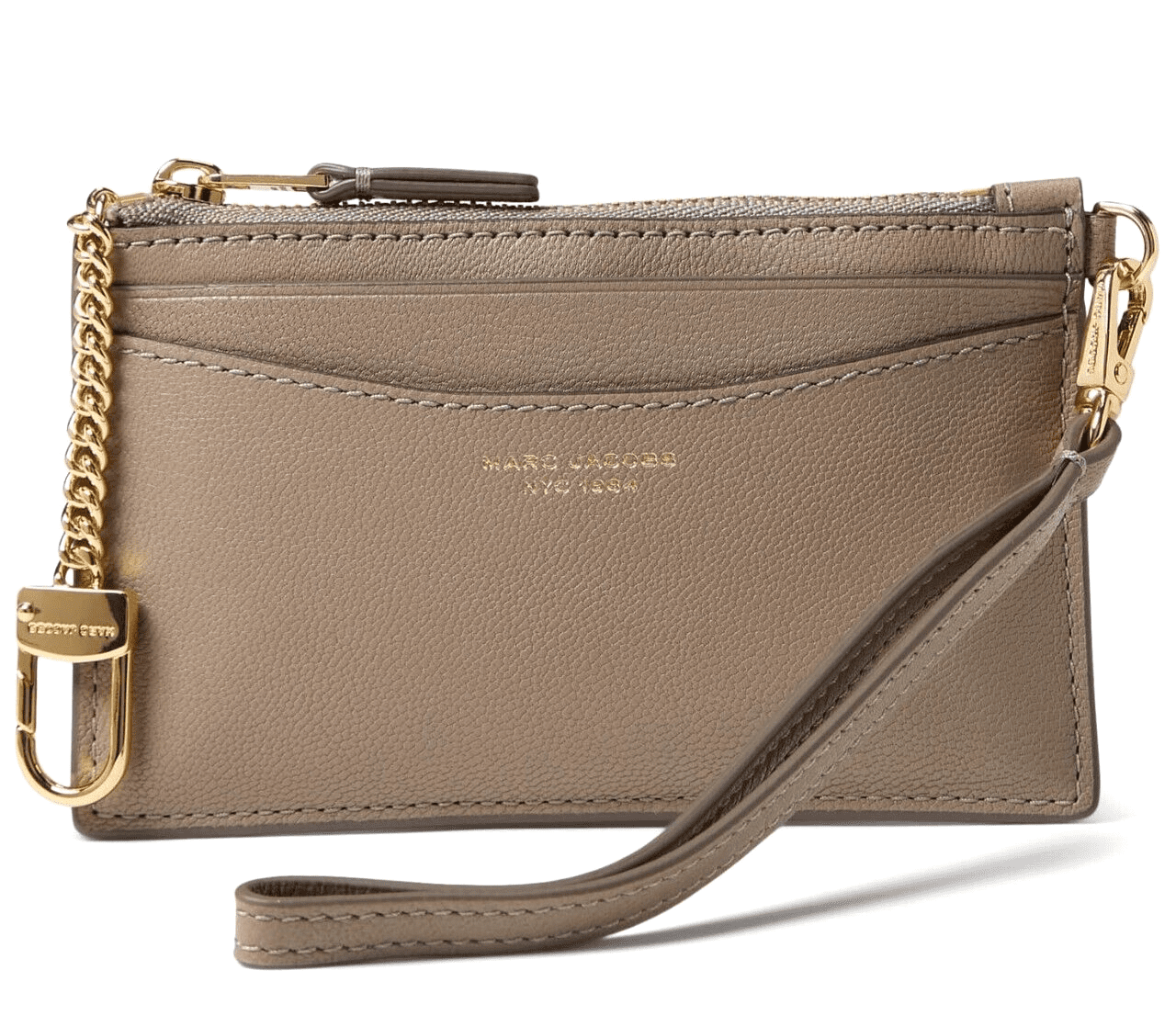 Marc Jacobs Pebble Leather Wristlet Wallet Black