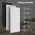 thumbnail image 6 of TONOR 12 Pack Large Acoustic Panels,47.2" X 23.6" X 0.35" Acoustical Wall Panel, Self-Adhesive Sound Proof Panels, Decorative Soundproof Wall Panels for Echo Absorption for Home Studio, White, 6 of 8