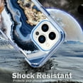 thumbnail image 5 of Dteck for iPhone 15 Pro Max Case, 3 in 1 Heavy Duty Hybrid Hard PC Rugged Marble Pattern Protective Cover for Apple iPhone 15 Pro Max,03#-Deep Blue, 5 of 6