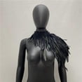 thumbnail image 2 of Capa de plumas para el hombro, capa de plumas artificiales para mujer, chal de plumas, chal para vestir, accesorios de disfraces de fiesta Yuyangstore capa de chal de mujer, 2 of 8