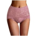 thumbnail image 2 of HUPOM High Waisted Underwear For Women Tummy Control Underwear High Waist Leisure None Elastic Waist Pink XL, 2 of 4